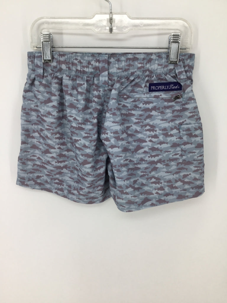 Properly Tied Child Size 5 Blue Print Swimwear - boys