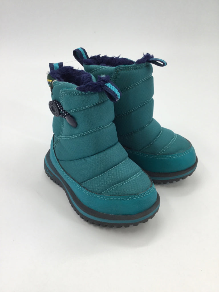 LL Bean Child Size 5 Toddler Teal Rain/Snow Boots