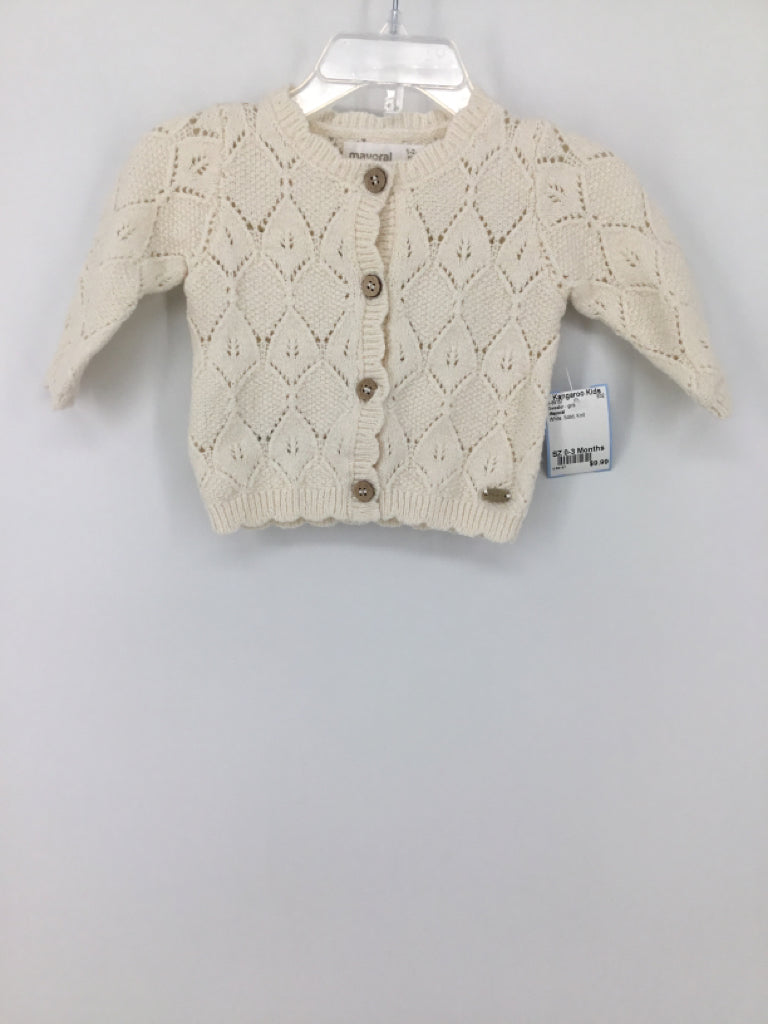 Mayoral Child Size 0-3 Months White Sweater - girls