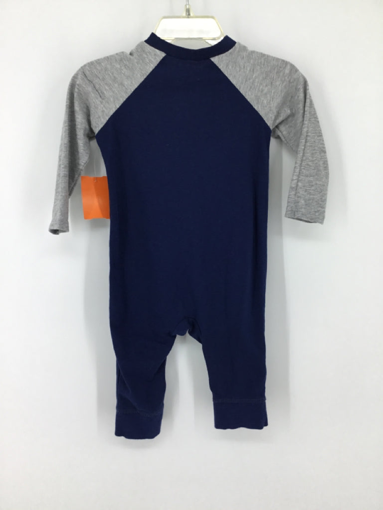 okie dokie Child Size 9 Months Navy screen printed Outfit - boys