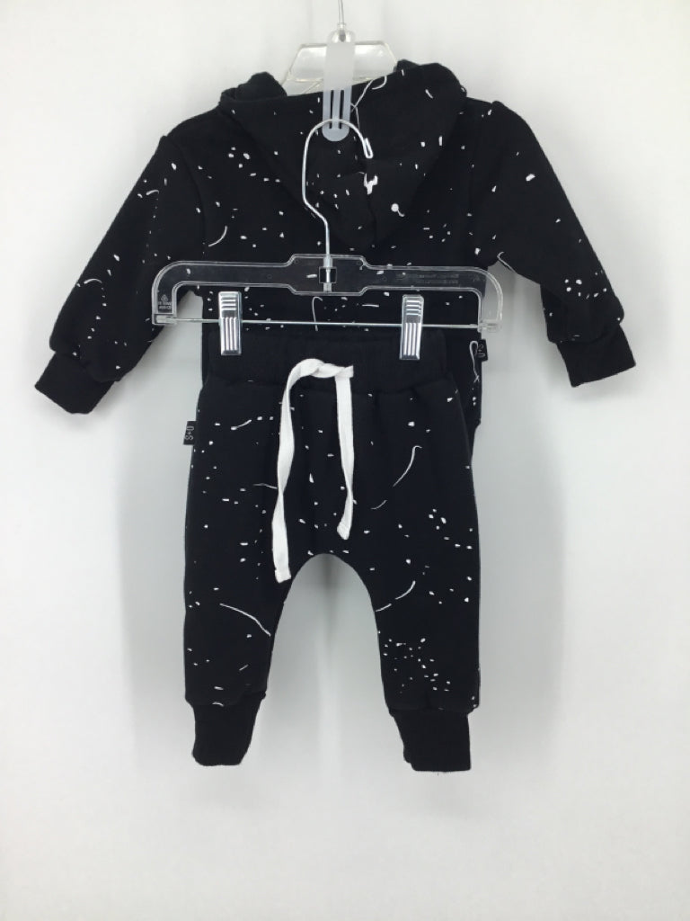 Olive + Scout Child Size 6-12 Months Black Print Outfit - boys