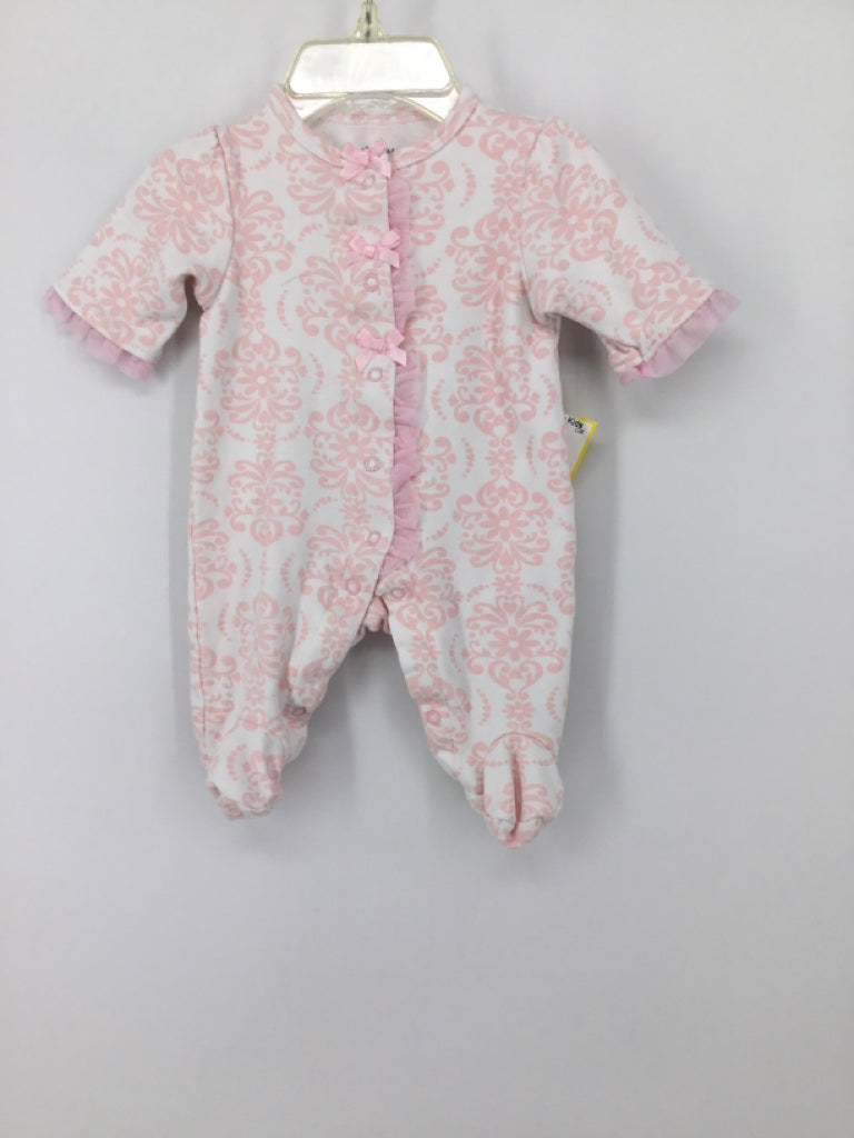 Little Me Child Size Preemie Pink Sleepers
