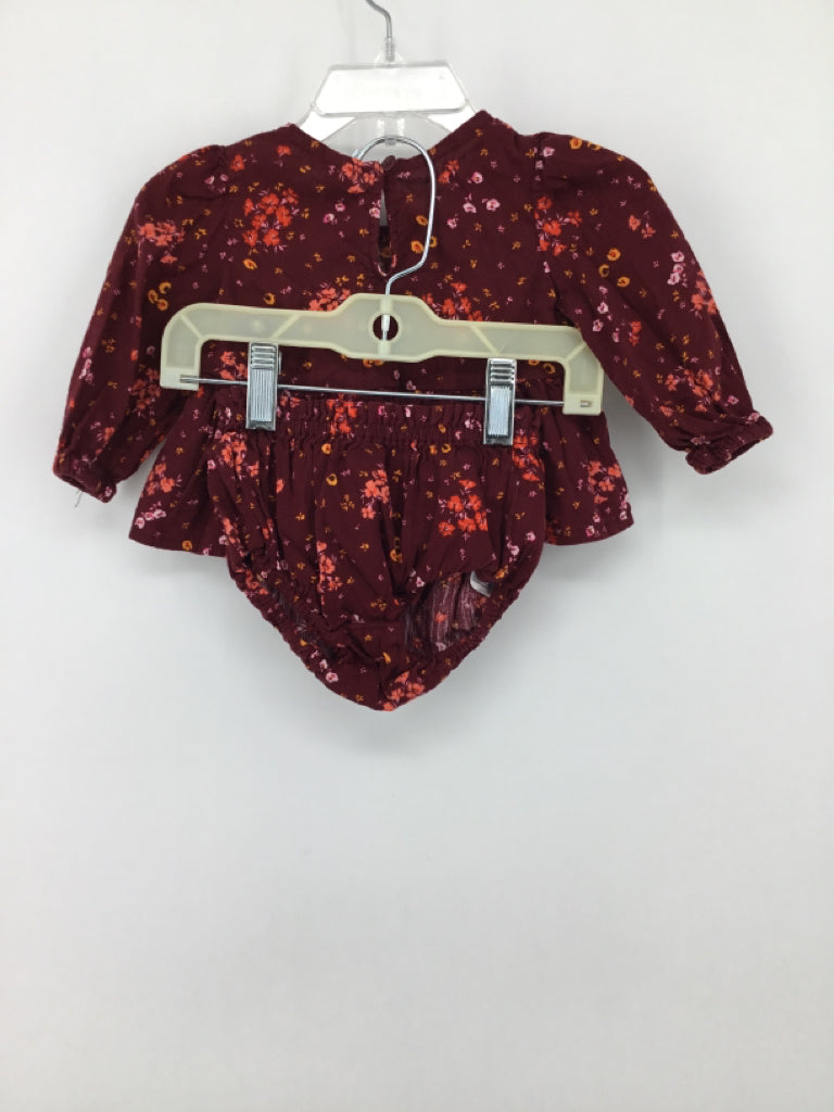 Old Navy Child Size 0-3 Months Burgundy Outfit - girls