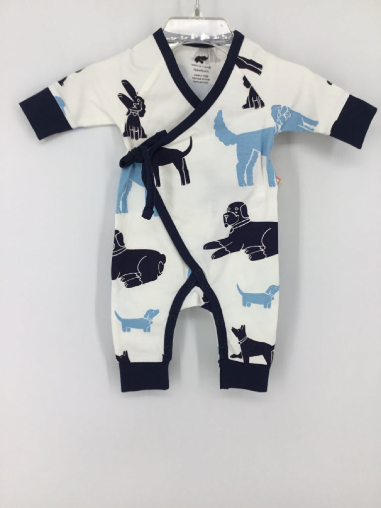 Monica + Andy Child Size Newborn Navy Dog Outfit - boys