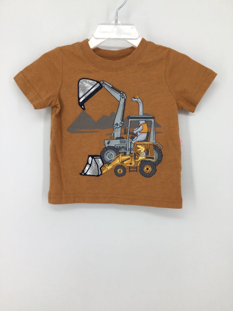 Carter's Child Size 9 Months Tan screen printed T-shirt - boys