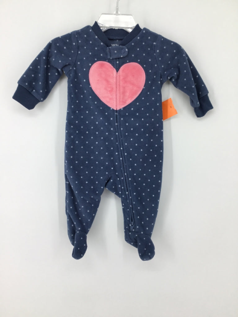 Carter's Child Size 3 Months Navy Sleepers