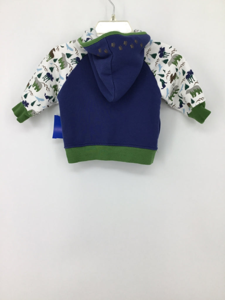 brandless Child Size 6 Months Blue Embroidered Hoodie - boys