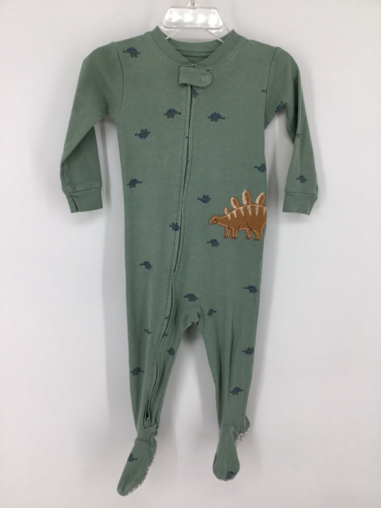 Carter's Child Size 12 Months Green Sleepers