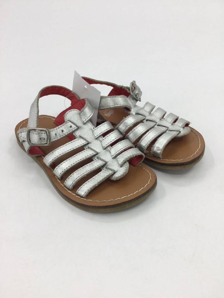 Mini Boden Child Size 9 Toddler Silver Sandals/Flip Flops
