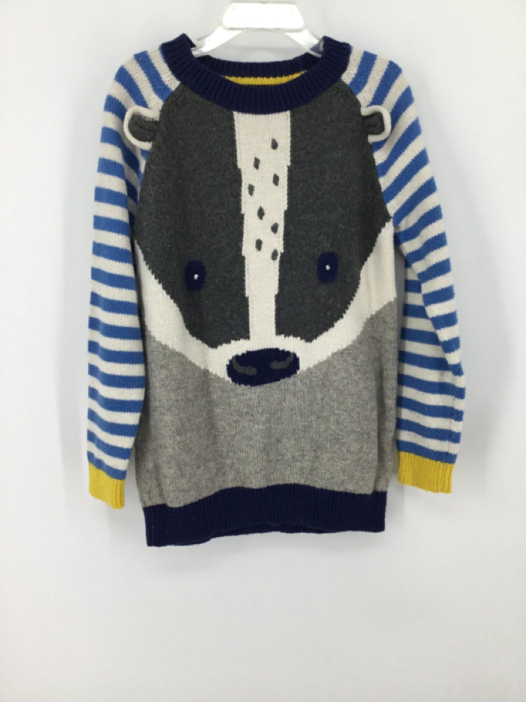 Mini Boden Child Size 7 Blue Animals Sweater - boys