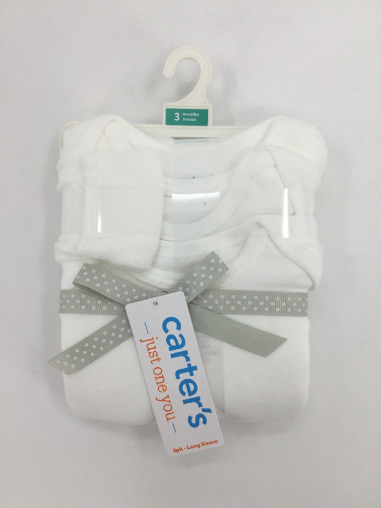 Just One You Made by Carters Child Size 3 Months White Onesie