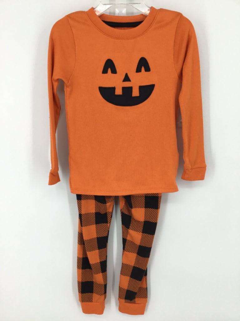 Dream Life Child Size 4 Orange Halloween Pajamas