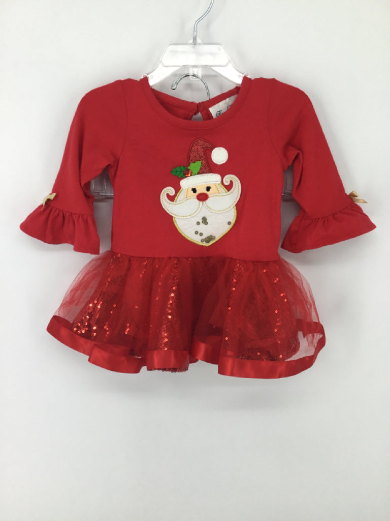 Rare Editions Child Size 3-6 Months Red Christmas Dress