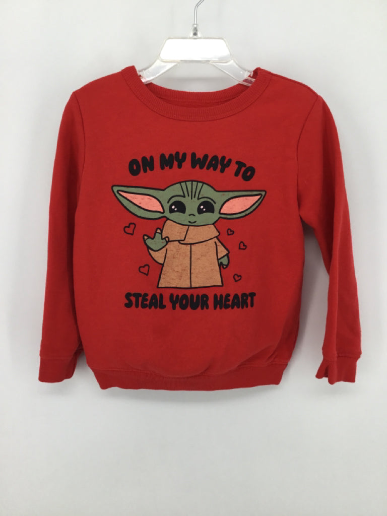 Star Wars Child Size 5 Red Valentine's Day Sweatshirt