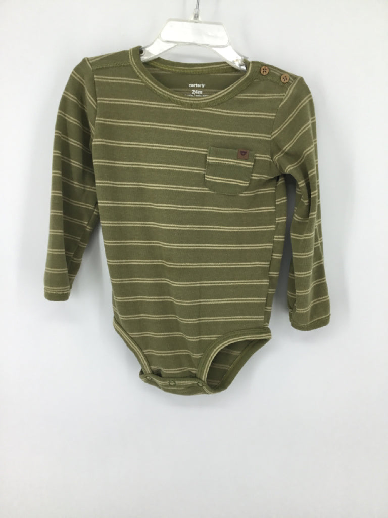 Carter's Child Size 24 Months Green Onesie