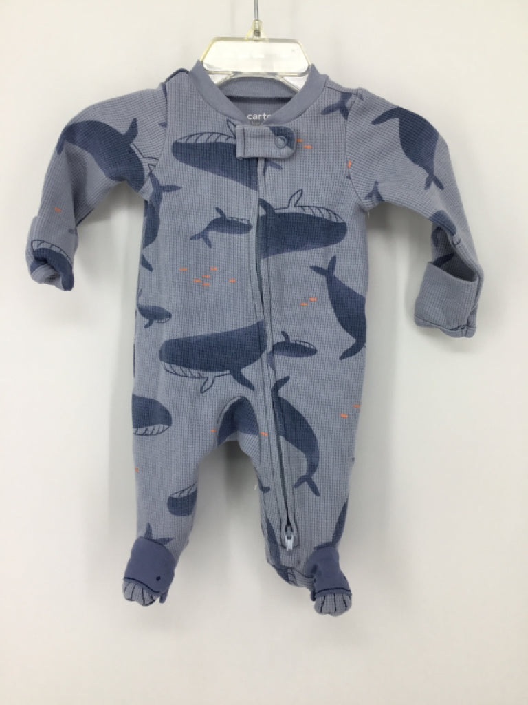 Just One You Made by Carters Child Size Newborn Blue Sleepers