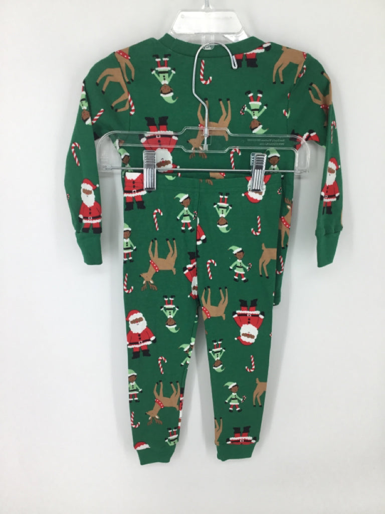 Just One You Made by Carters Child Size 18 Months Green Christmas Pajamas