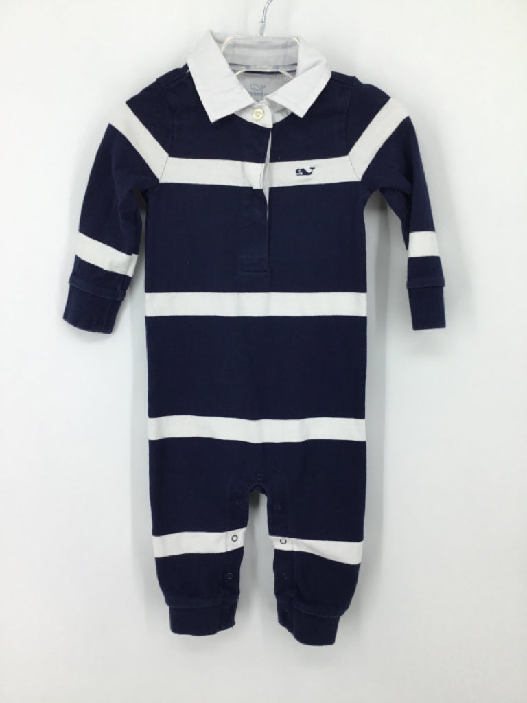 vineyard vines Child Size 6-12 Months Navy Stripe Outfit - boys