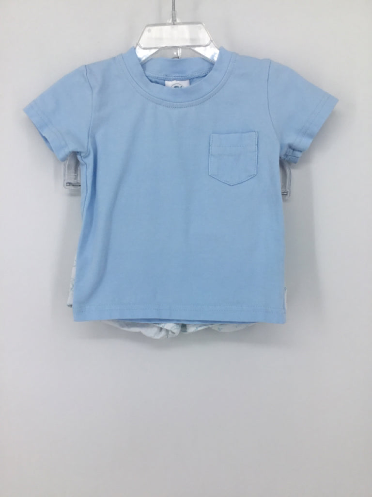 Saltwater Stitching Child Size 9 Months Blue Solid Outfit - boys