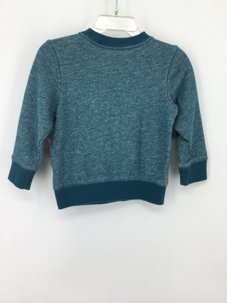 Cat & Jack Child Size 12 Months Teal Embellished Sweater - boys