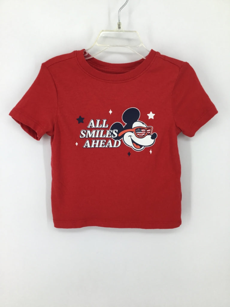 Old Navy + Disney Child Size 2 Red Stars & Stripes T-Shirt