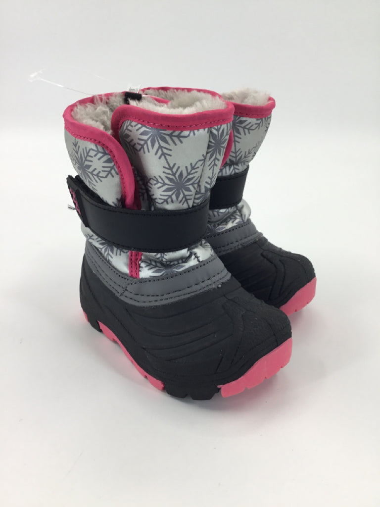Falls Creek Kids Child Size 7 Toddler Pink Rain/Snow Boots