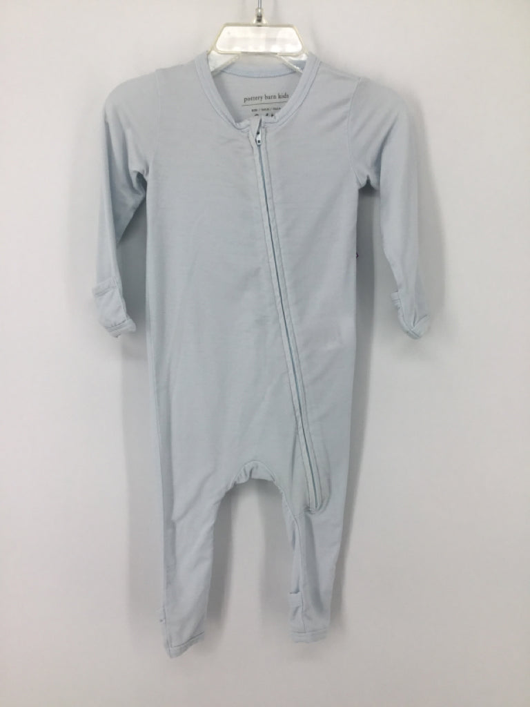 Pottery Barn Kids Child Size 3-6 Months Blue Solid Pajamas - boys