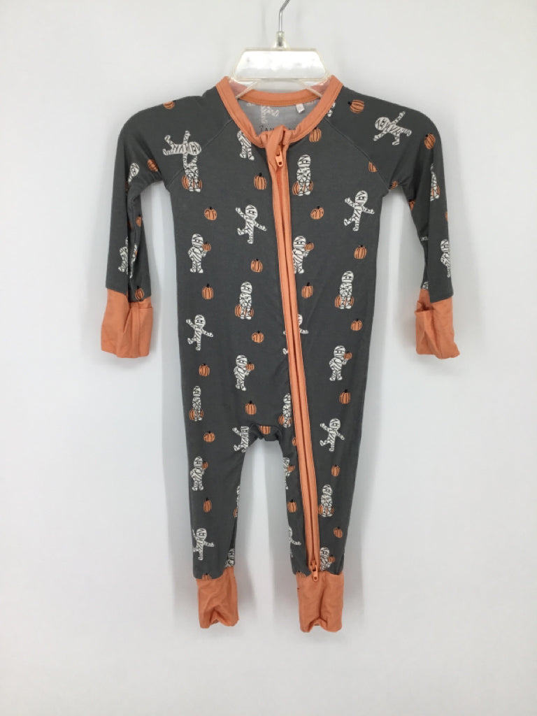 Jammers Child Size 0-3 Months Gray Halloween Pajamas