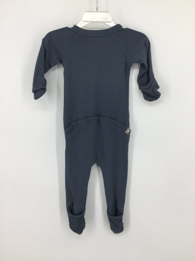 Goumi Child Size 3-6 Months Blue Solid Pajamas - boys