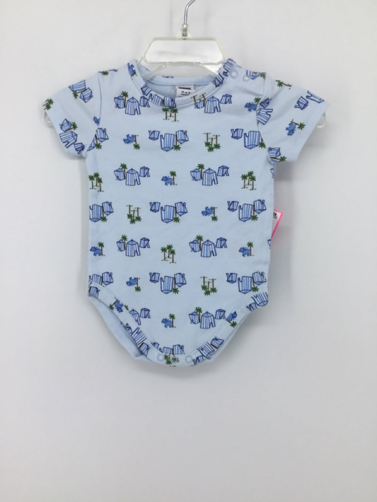 Janie and Jack Child Size 0-3 Months Blue Onesie