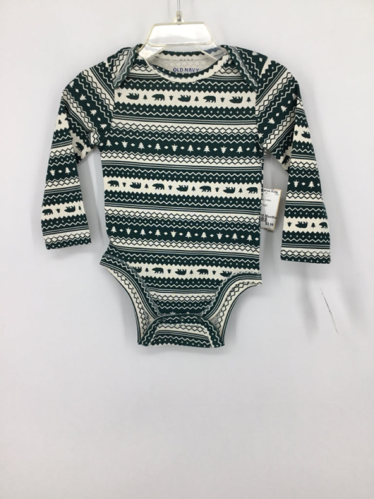 Old Mill Child Size 12-18 Months Green Onesie
