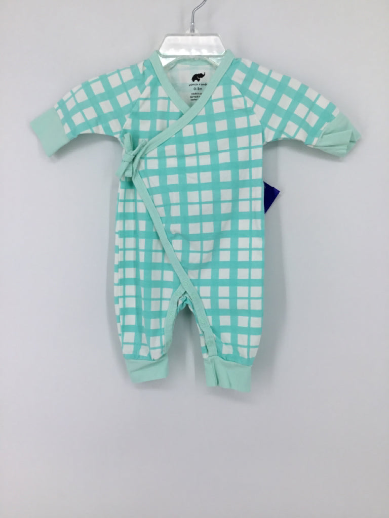 Monica + Andy Child Size 0-3 Months Green Print Outfit - boys