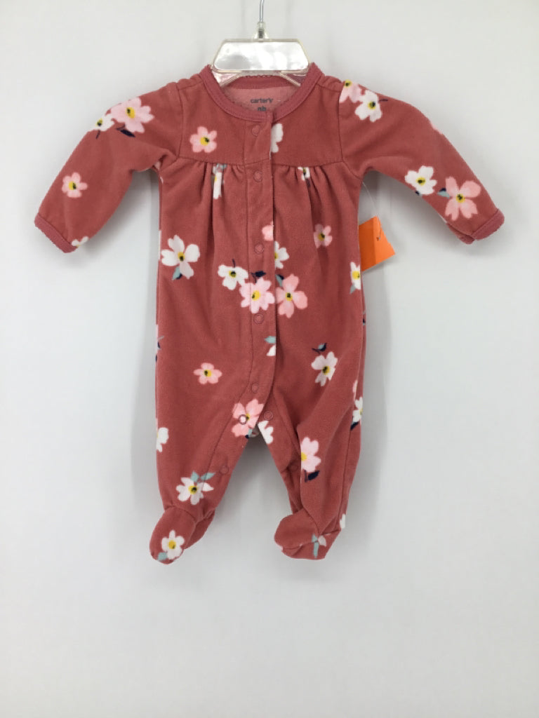 Carter's Child Size Newborn Pink Sleepers