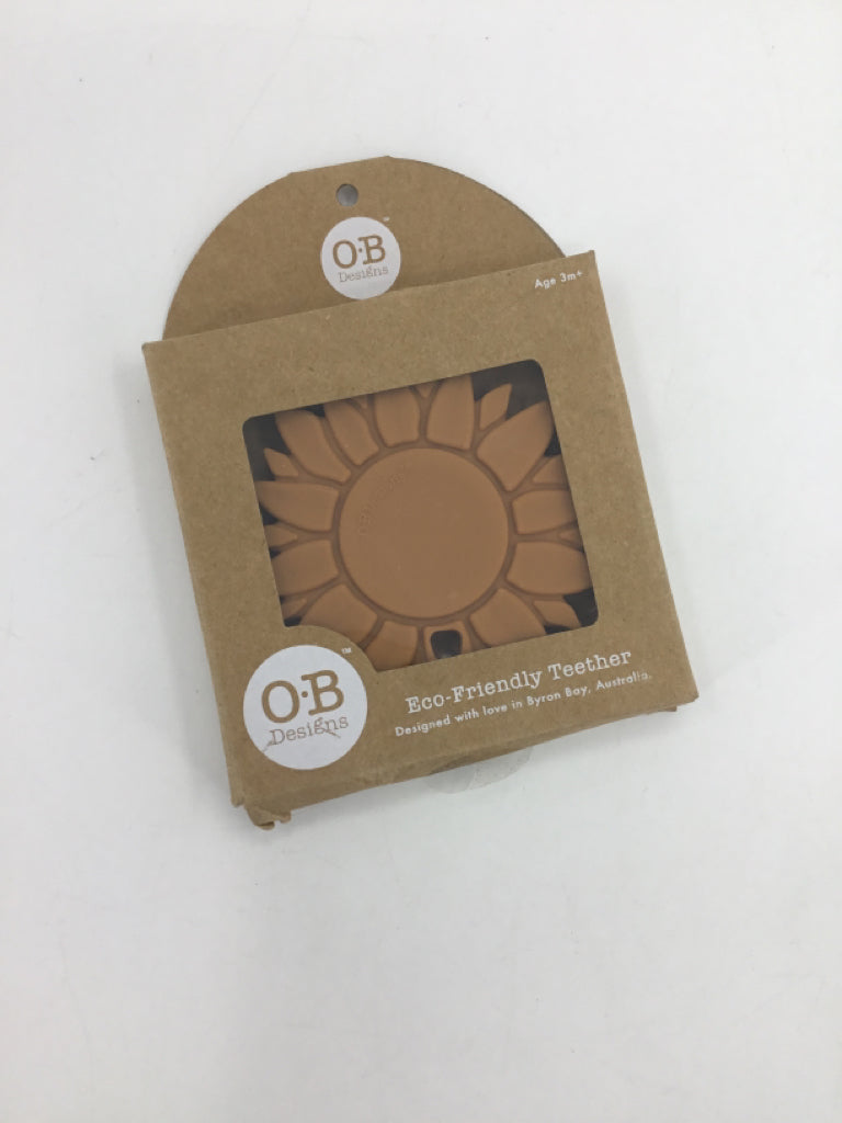 OB Designs Orange Silicone Sunflower Teether