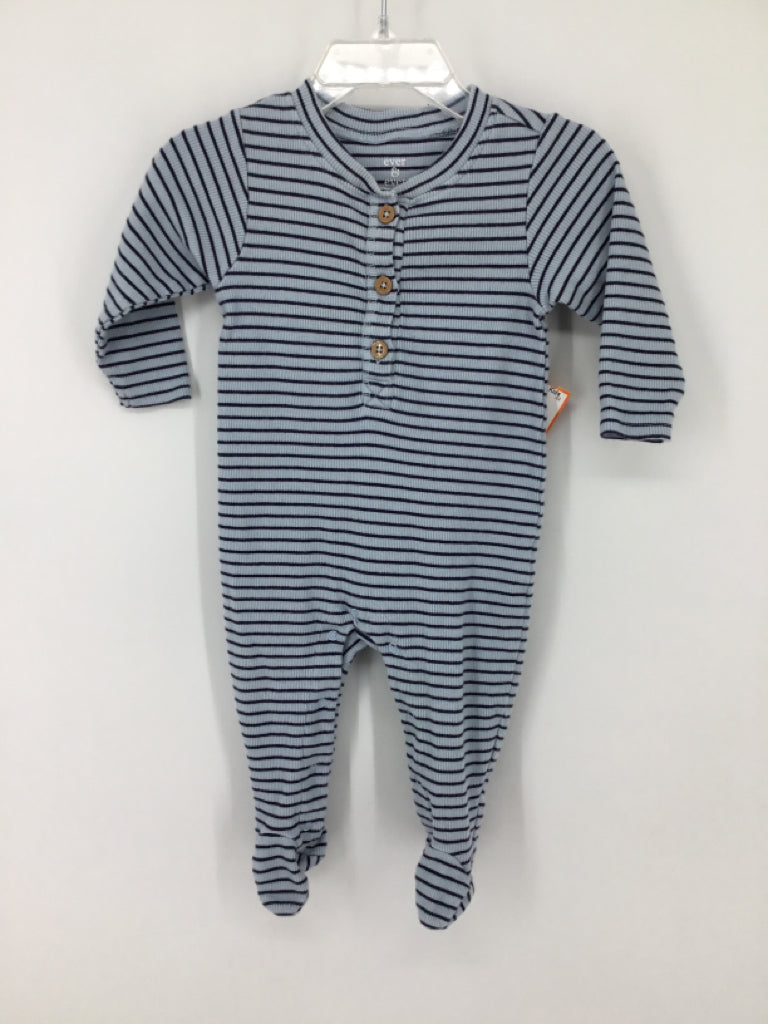 Ever & Ever Child Size 6 Months Blue Stripe Outfit - boys