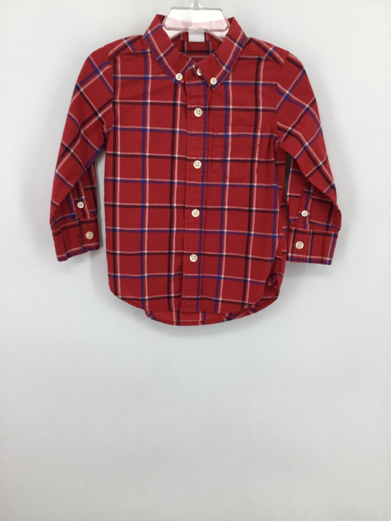 Baby Gap Child Size 18-24 Months Red Checkered Shirt - boys