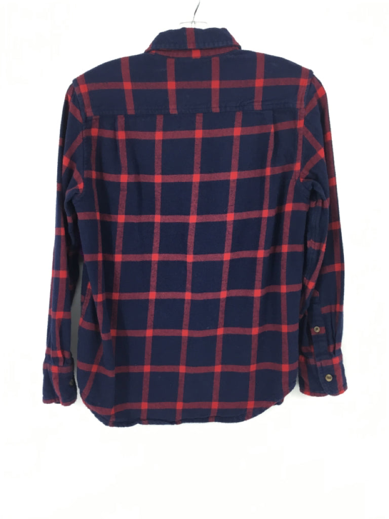 Crewcuts Child Size 10 Navy Plaid Shirt - boys