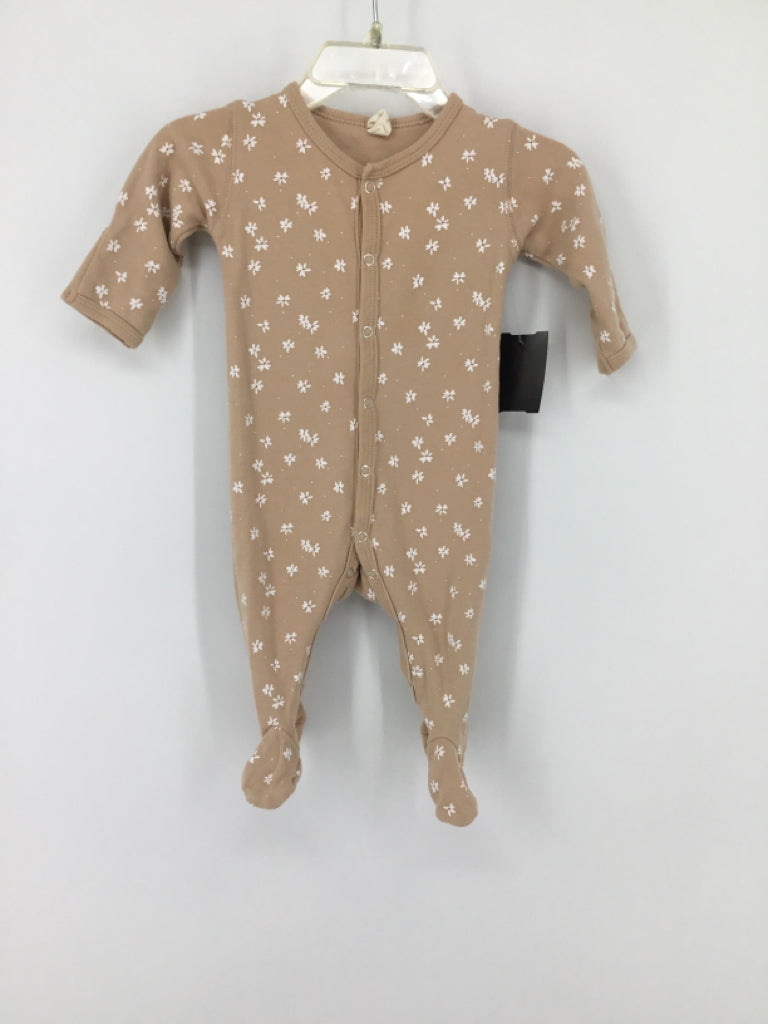 Quincy Mae Child Size 0-3 Months Tan Sleepers