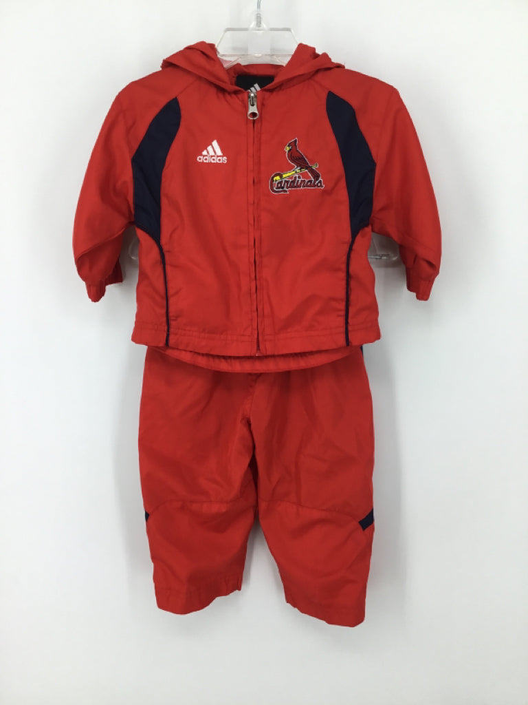 Adidas Child Size 12 Months Red Cardinals Outfit - boys