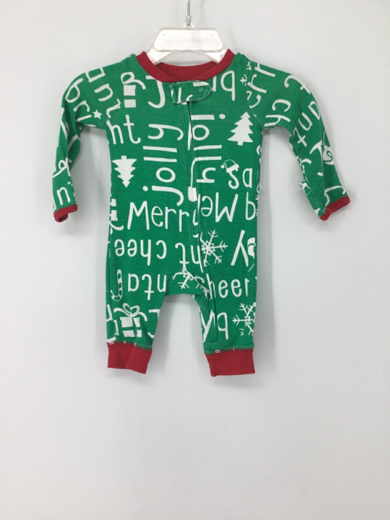 Carter's Child Size Newborn Green Christmas Pajamas