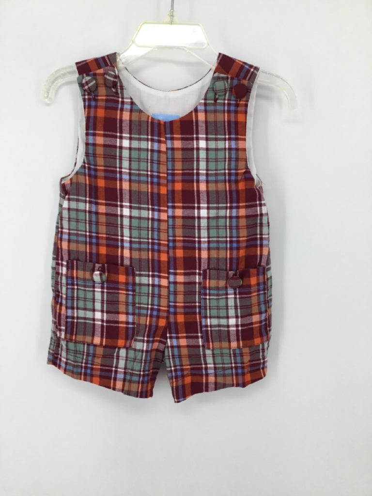 b Bella Bliss Child Size 9 Months Multi-Color Plaid Outfit - boys