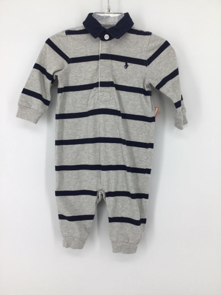 Ralph Lauren Child Size 6 Months Navy Stripe Outfit - boys