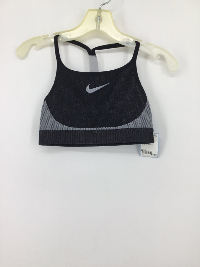 Nike Child Size 10 Black Sports Bra - girls