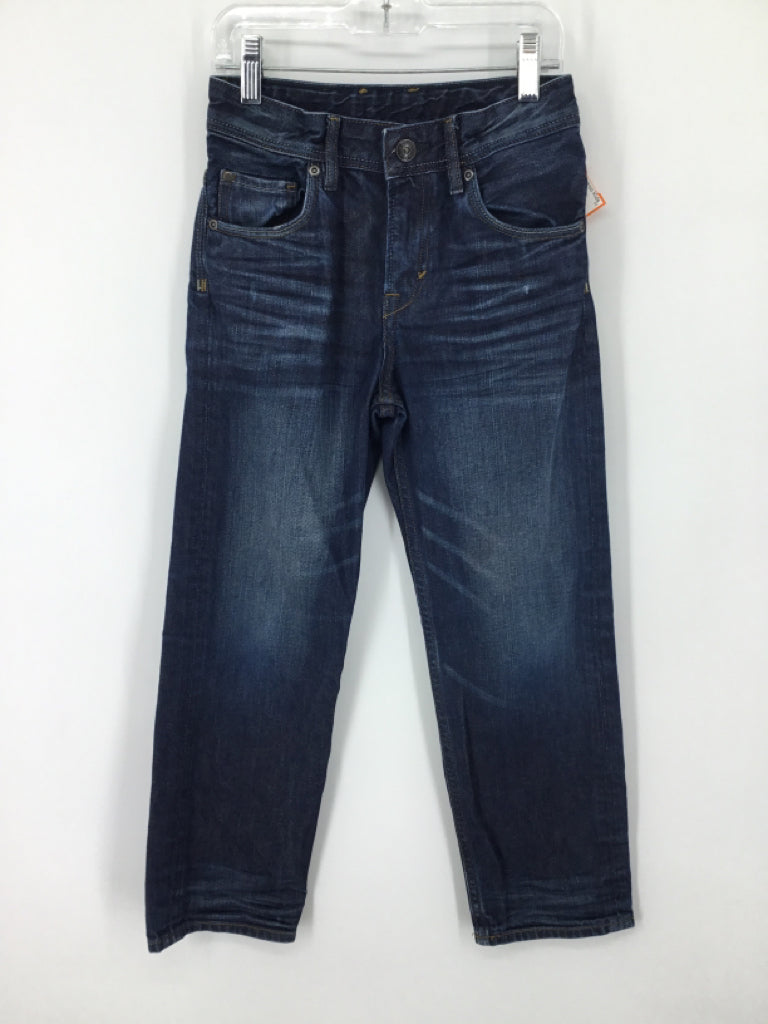 & Denim Child Size 7 Blue Solid Jeans - boys