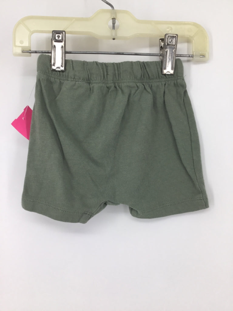 H & M Child Size 6 Months Green Solid Shorts - boys