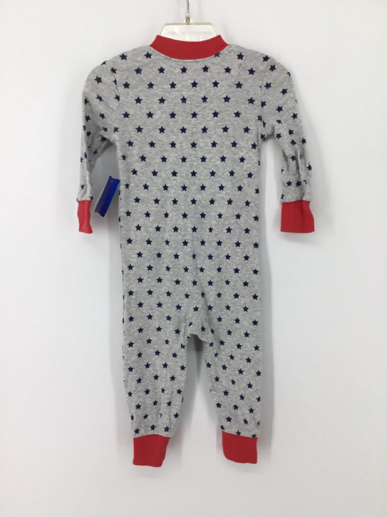 Little Me Child Size 18 Months Gray Stars Pajamas - boys