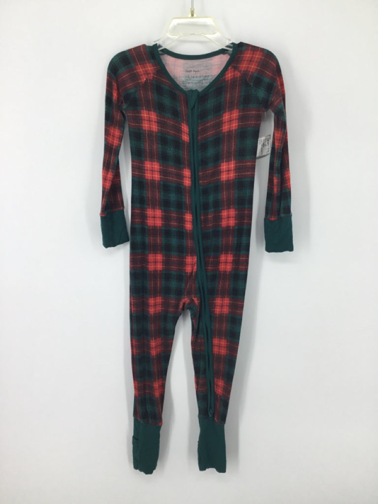 Little Sleepies Child Size 18-24 Months Green Plaid Pajamas - boys