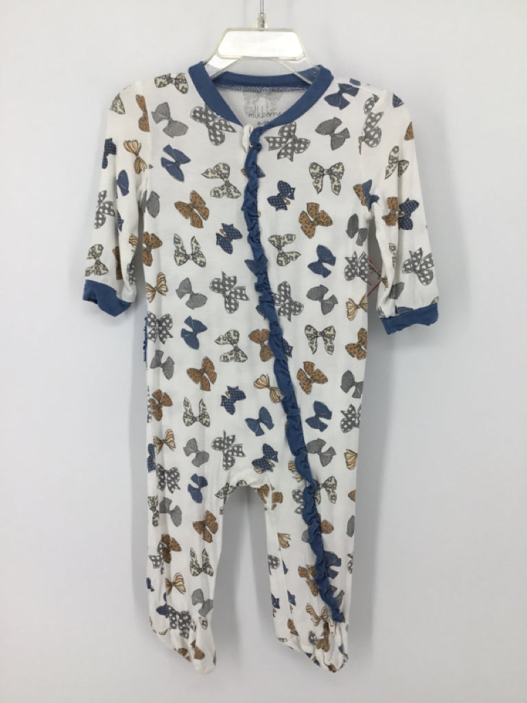 Milkberry Child Size 6-9 Months Blue Sleepers