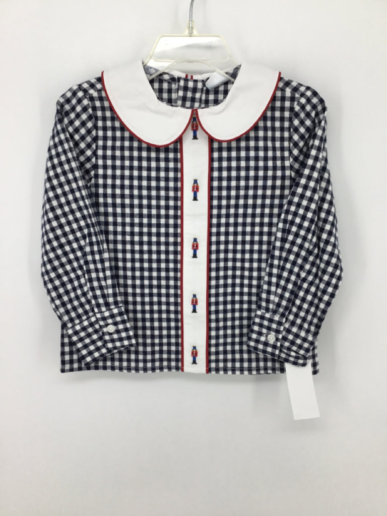 Edgehill Collection Child Size 2 Navy Christmas Shirt