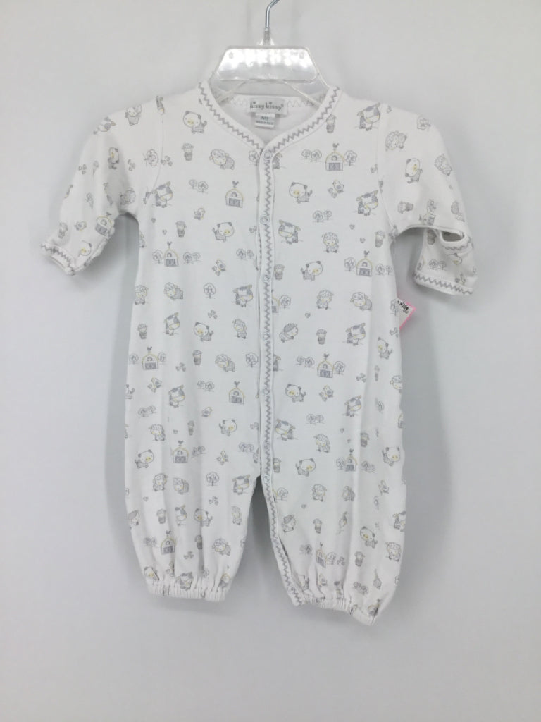 Kissy Kissy Child Size Newborn White Print Pajamas - boys
